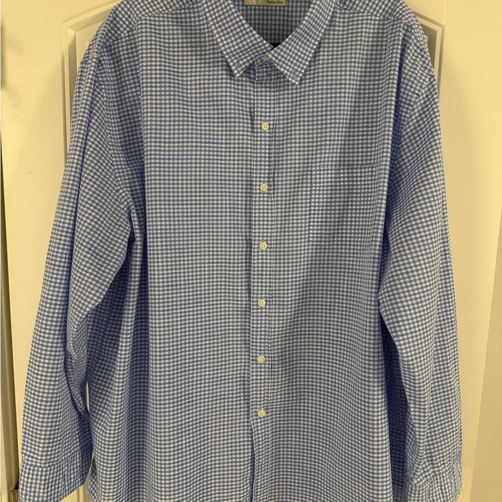 Classic Blue Gingham Men's Shirt